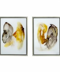A&B Home Abstract Framed Wall Art 2-Piece Set