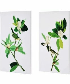 A&B Home Magnolia Green Blooms Wall Art 2-piece Set