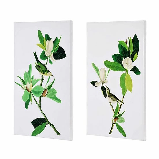 A&B Home Magnolia Green Blooms Wall Art 2-piece Set